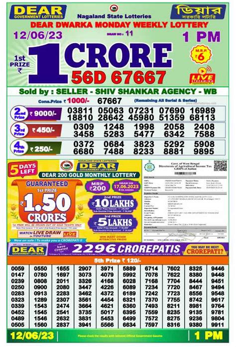 dear lottery 9 tarik result|Lottery Sambad: Daily Results, Winning Result, 1 PM, .